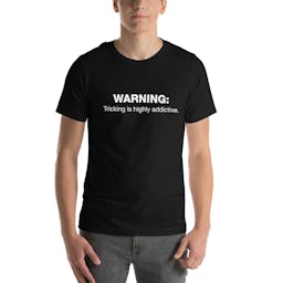 WARNING. - unisex-staple-t-shirt-black-front-65d6b72ec7982