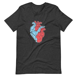 22 of Hearts - unisex-staple-t-shirt-dark-grey-heather-front-65d69fb9e047d