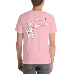 WARNING. - unisex-staple-t-shirt-pink-back-65d6b72ec1a03