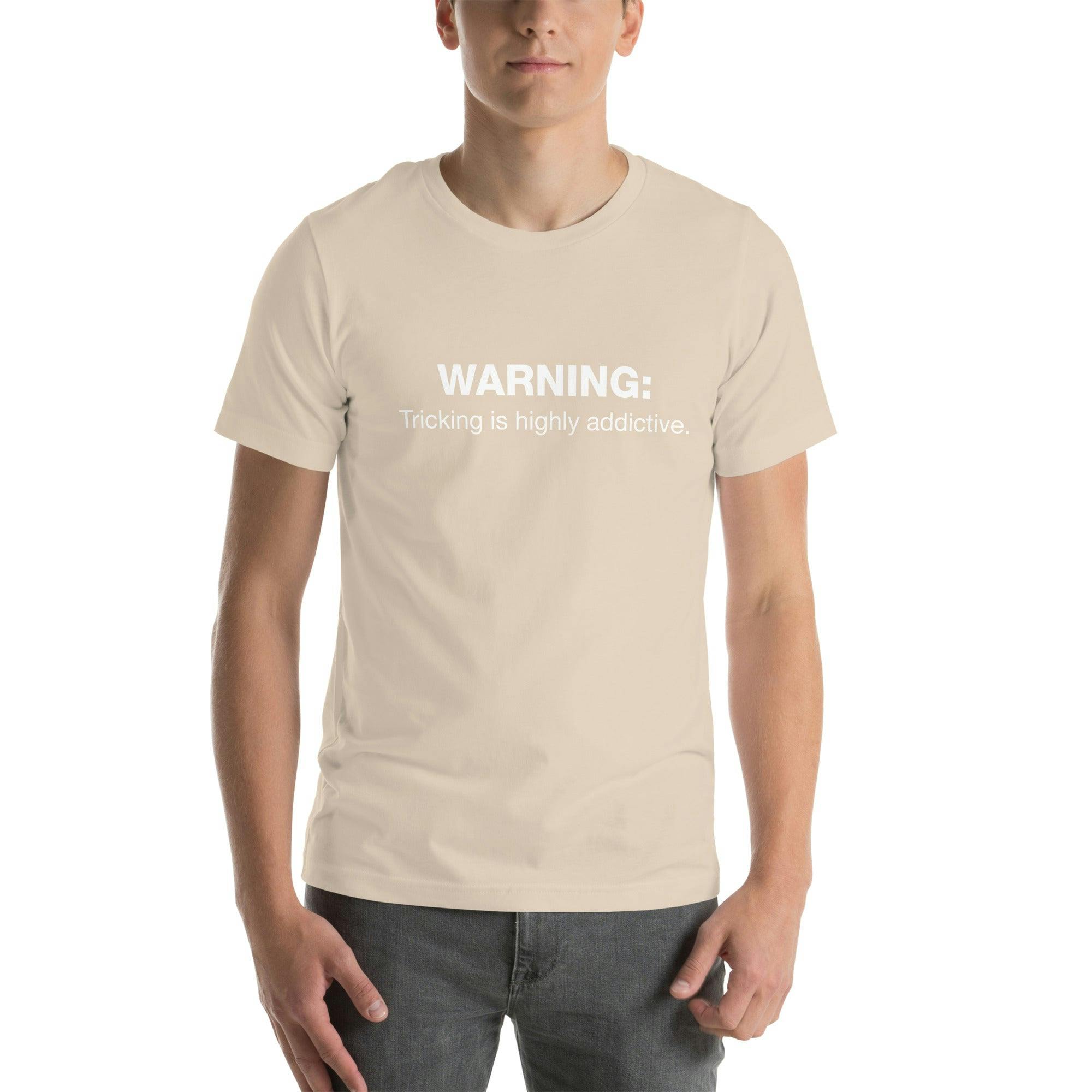 WARNING. - unisex-staple-t-shirt-soft-cream-front-65d6b72eda788