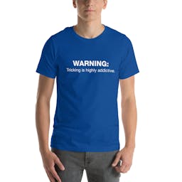 WARNING. - unisex-staple-t-shirt-true-royal-front-65d6b72ec8441